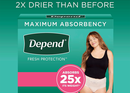 Depend - Maximum Absorbency Fit-Flex Incontinence Underwear for Women - MEDIUM | 18 Count