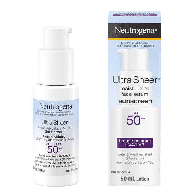Neutrogena - Sérum visage hydratant ultra transparent SPF 50 | 50 ml