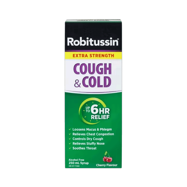 Robitussin - Toux et rhume extra-forts - Saveur cerise | 100 ml