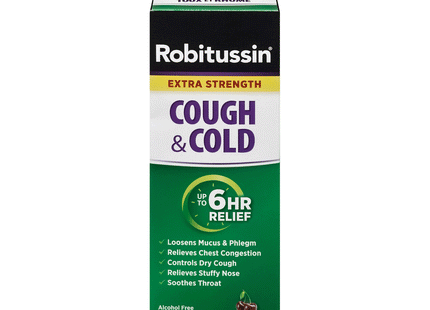 Robitussin - Cough & Cold 6HR Relief - Cherry Flavour | 250mL