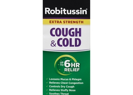 Robitussin - Cough & Cold 6HR Relief - Cherry Flavour | 250mL