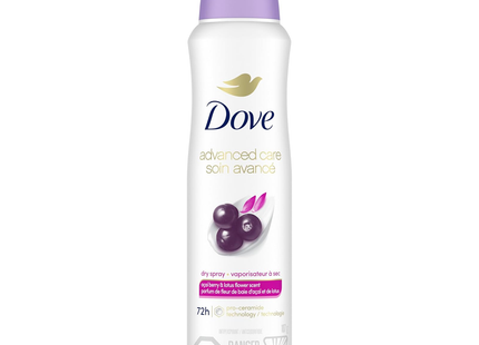 Dove - Spray sec Advanced Care, parfum baies d'açaï et fleur de lotus | 107 g