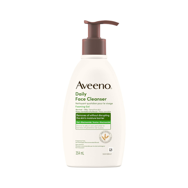 Aveeno - Gel nettoyant moussant pour le visage | 354 mL