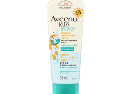 Aveeno - Kids Mineral Sunscreen Lotion SPF 50 for Sensitive Skin | 88 mL