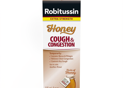Robitussin - Honey Cough & Congestion Syrup Extra Strength | 115 mL