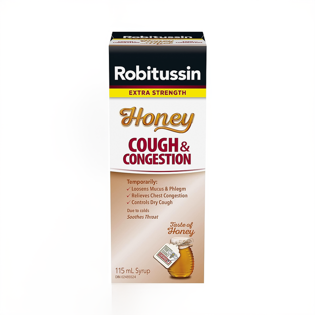Robitussin - Honey Cough & Congestion Syrup Extra Strength | 115 mL