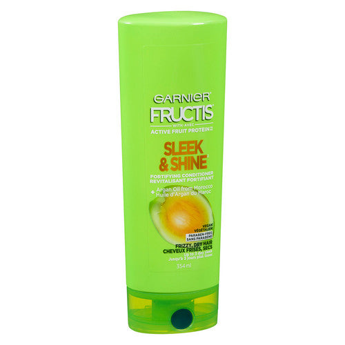 Garnier Fructis - Sleek & Shine - Après-shampooing fortifiant à l'huile d'argan du Maroc | 354 ml