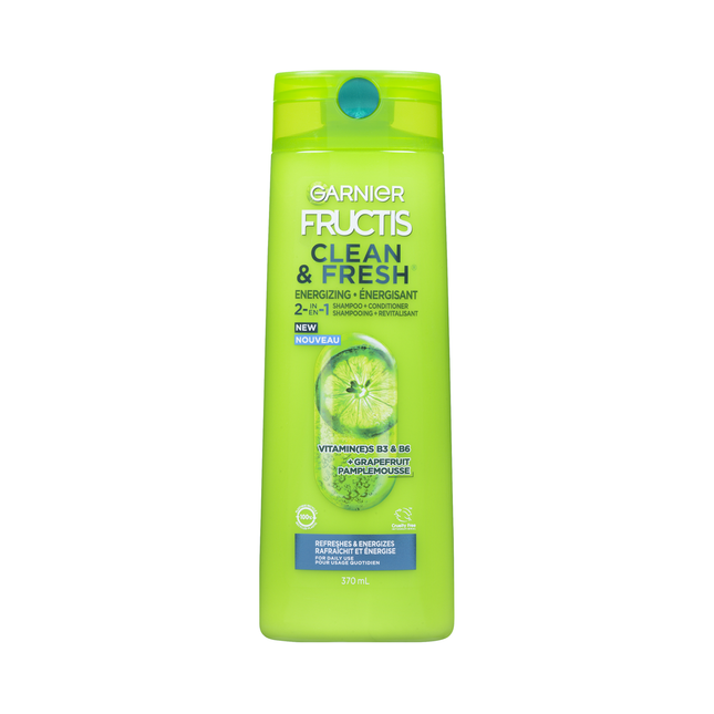 Garnier Fructis - Fraîcheur Intense 2-en-1 Shampoing & Après-Shampoing Fortifiant | 370 mL