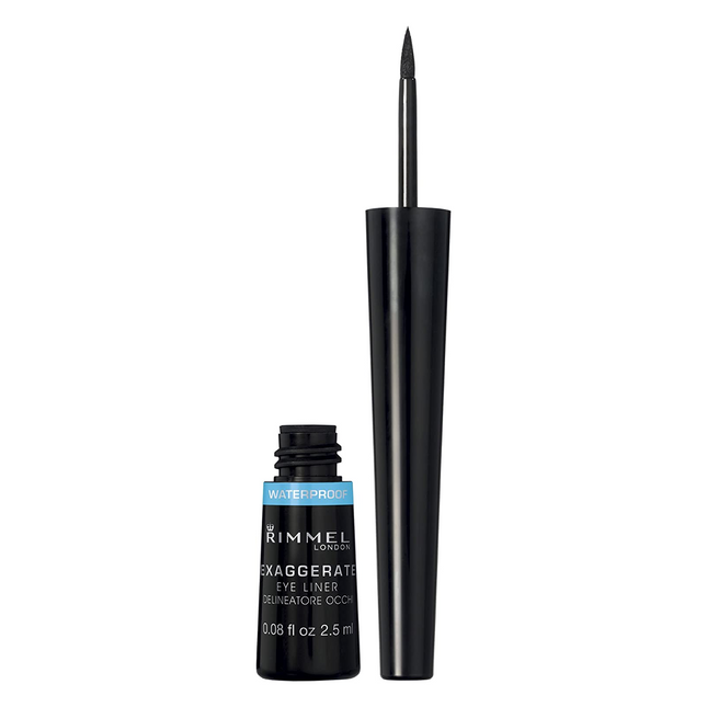 Rimmel - Eyeliner à pointe feutre Exaggerate - 003 Noir Brillant | 2,5 ml