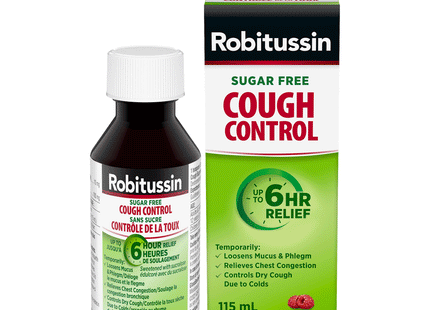 Robitussin - Sugar Free Cough Control People With Diabetes - Berry Flavour | 115 mL