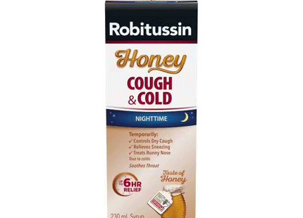 Robitussin - Honey Cough & Cold Syrup - Nighttime | 230 mL