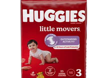 Huggies - Little Movers Diapers - Size 3 | 25 Diapers