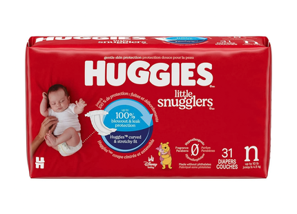 Huggies - Couches Little Snugglers - Taille N | 31 Couches