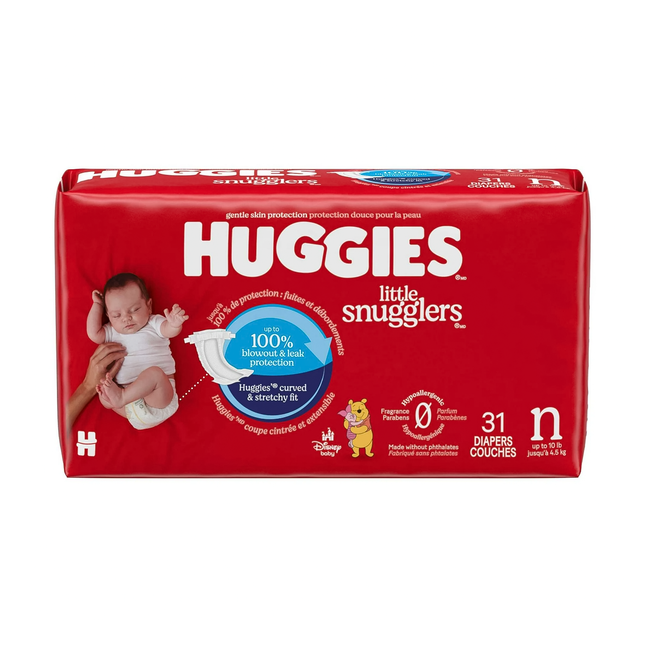 Huggies - Couches Little Snugglers - Taille N | 31 Couches