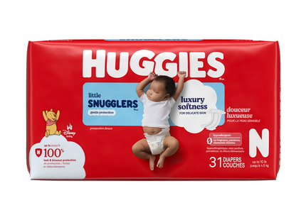 Huggies - Couches Little Snugglers - Taille N | 31 Couches