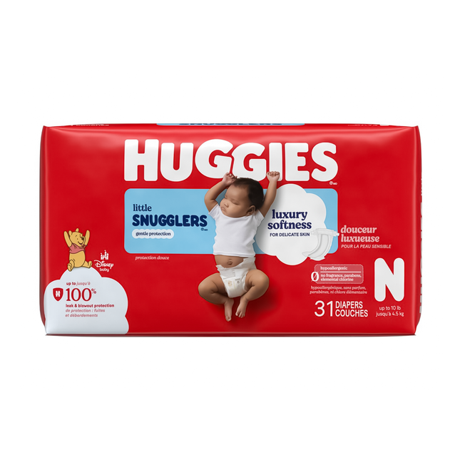 Huggies - Couches Little Snugglers - Taille N | 31 Couches