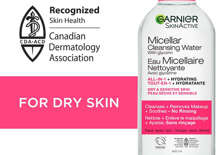 Garnier - SkinActive Micellar Water, Dry Skin | 400 mL