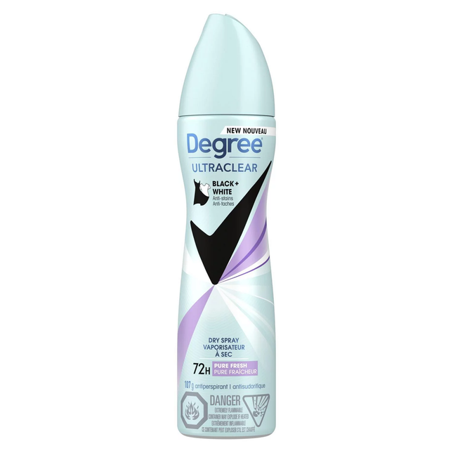 Degree - Ultraclear Black + White Dry Spray - Pure Fresh | 107g