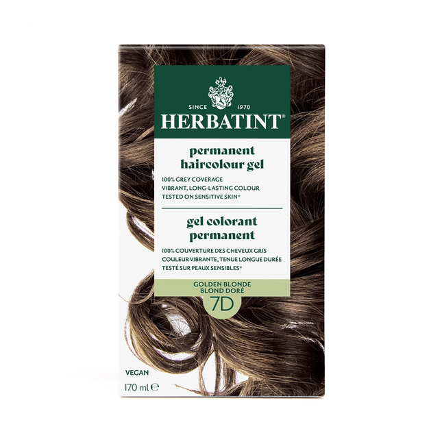 Herbatint - Permanent Haircolour Gel, 7D Golden Blonde | 170 mL