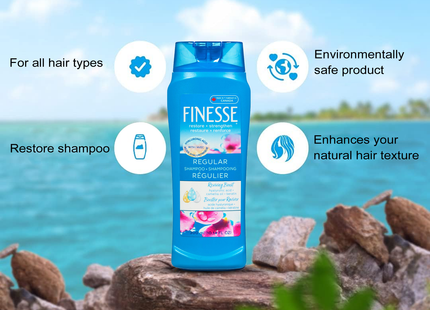 Finesse - Renouvellement quotidien - Shampooing régulier avec boost d'huile de camélia et de protéines actives | 300 ml