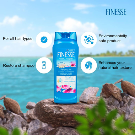 Finesse - Shampooing Régulier Renouvellement Quotidien à l'Huile de Camélia et Kératine | 300 ml