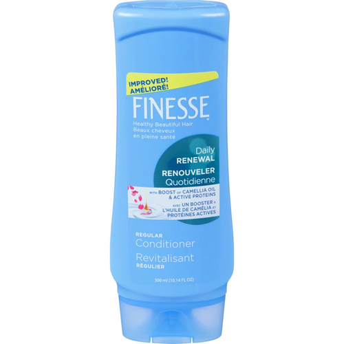 Finesse - Renouvellement quotidien - Après-shampooing régulier avec boost d'huile de camélia et de protéines actives | 300 ml