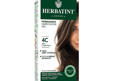 Herbatint - Permanent Haircolour Gel, 4C Ash Chestnut | 135 mL