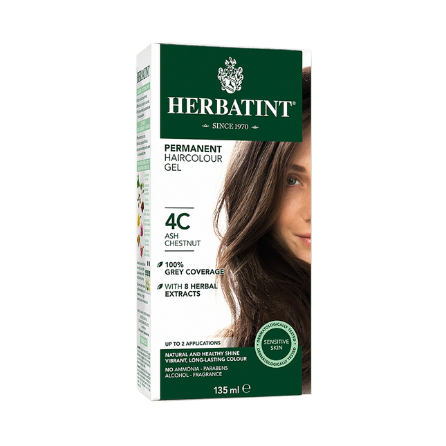 Herbatint - Permanent Haircolour Gel, 4C Ash Chestnut | 135 mL
