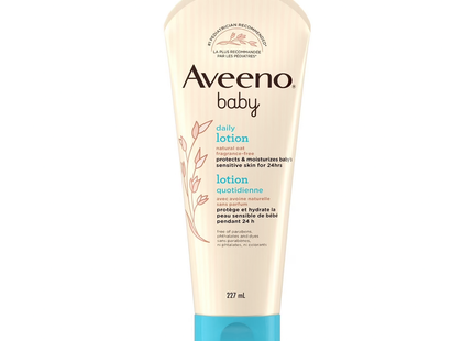 Aveeno Bébé - Lait Quotidien Sans Parfum à l'Avoine pour Peaux Sensibles | 227 mL