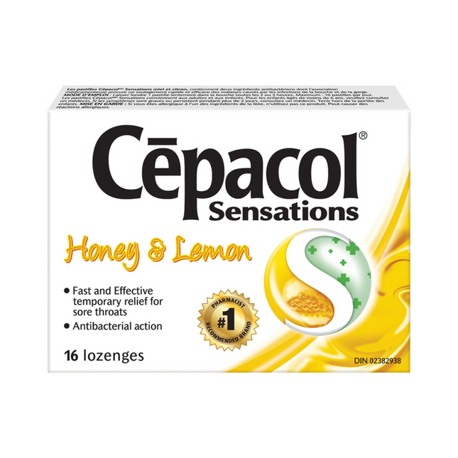 Cepacol - Pastilles Sensations - Miel &amp; Citron | 16 pastilles