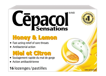 Cepacol - Sensations Lozenges - Honey & Lemon | 16 Lozenges