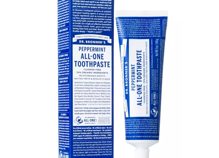 Dr. Bronner's - Dentifrice biologique à la menthe poivrée | 140 g
