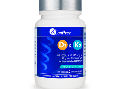 CanPrev - Vitamin D3 & K2 | 60 Softgels