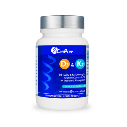 CanPrev - Vitamines D3 et K2 | 60 gélules