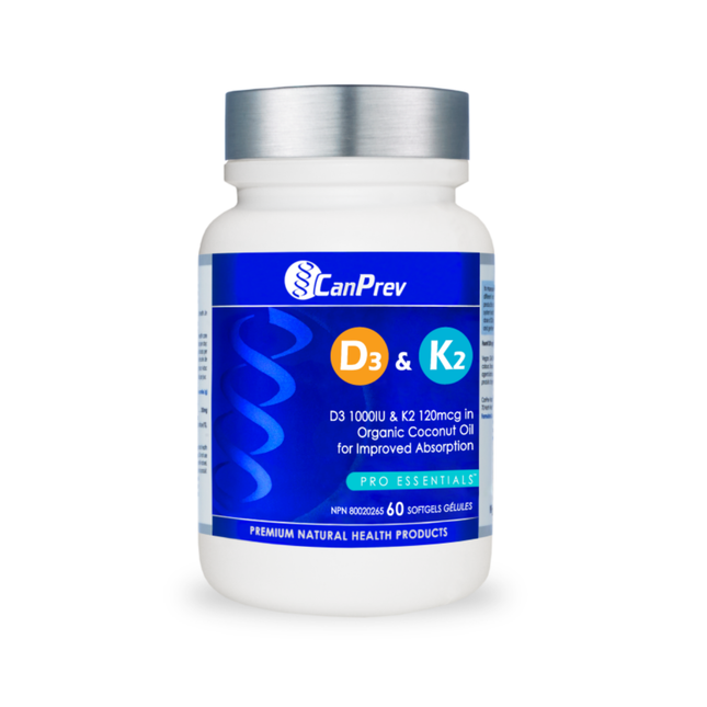 CanPrev - Vitamin D3 & K2 | 60 Softgels