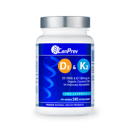 CanPrev - Vitamines D3 et K2 | 240 gélules