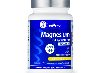 CanPrev - Magnesium Bis-Glycinate 50, Tropical Pineapple | 120 Tablets