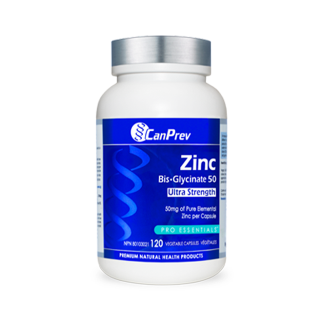 CanPrev - Zinc Bis-Glycinate 50 UltraStrength | 120 Capsules