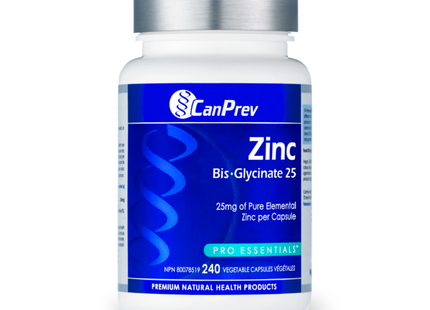CanPrev - Zinc Bis-Glycinate 25 | 240 Capsules