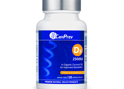 CanPrev - D3 2500IU | 120 Softgels