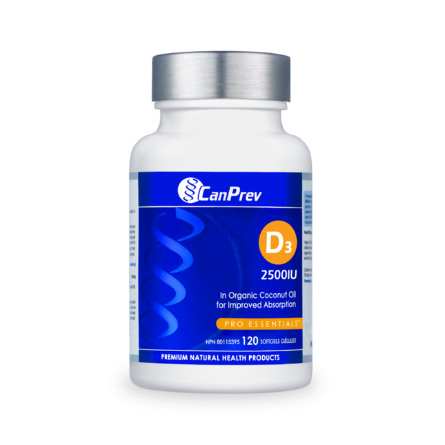 CanPrev - D3 2500IU | 120 Softgels