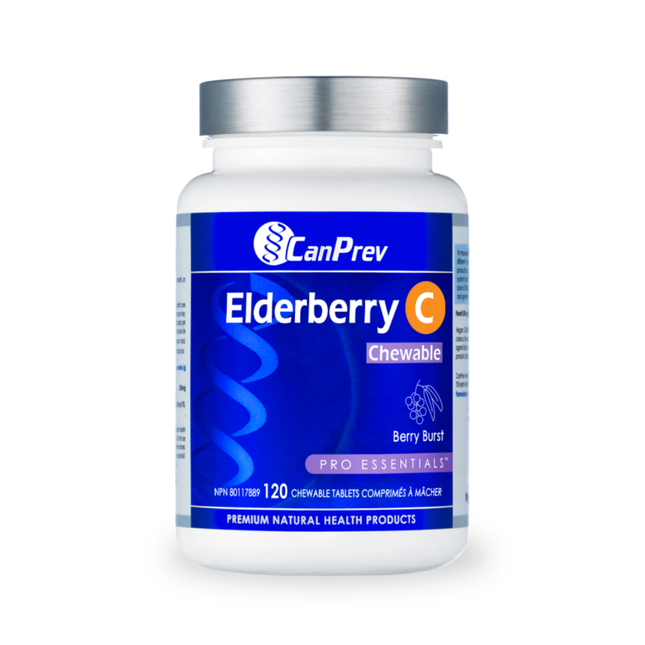 CanPrev - Elderberry C Chewable, Berry Burst | 120 Tablets