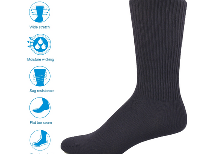 Simcan - 1 PR Comfort Sock Diabetic Black | Medium