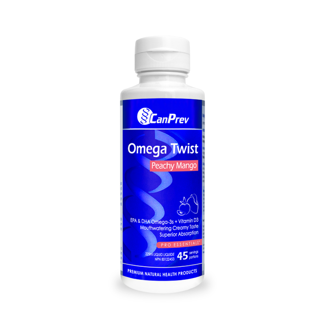 CanPrev - Omega Twist, Peachy Mango | 225 mL