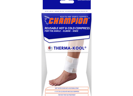 CHAMPION - Therma-Kool Hot/Cold Compress for Ankle/Elbow/Knee | 4" x 9"