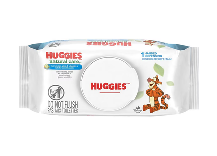 Huggies - Soins naturels, concombre, aloès et vitamine E | 56 lingettes