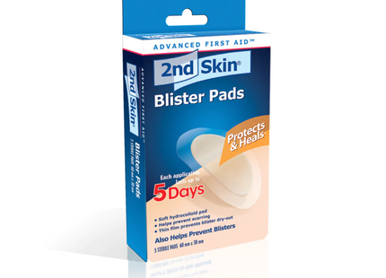 2ème Peau - Blister Pads - Protège et Guérit Pendant 5 Jours | 5 tampons stériles