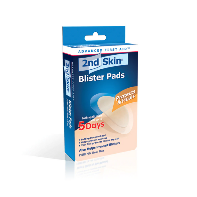 2nd Skin - Blister Pads - Protects & Heals For 5 Days | 5 Sterile Pads