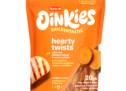 Hartz - Oinkies Hearty Twists - Chickentastic | 20 pk