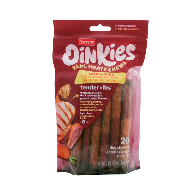 Hartz - Oinkies Real Meaty Chews Dog Treats 20 Pack | 230 g